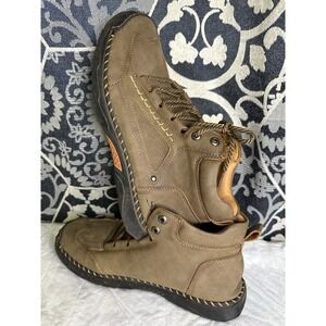 Salkin USA 2317/43 Mens US 10 Barefoot Shoes Brown Leather Lace Up Sneakers